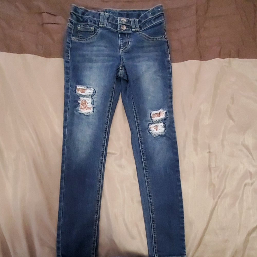 Girls SO Jean's with rose gold accents sz 10